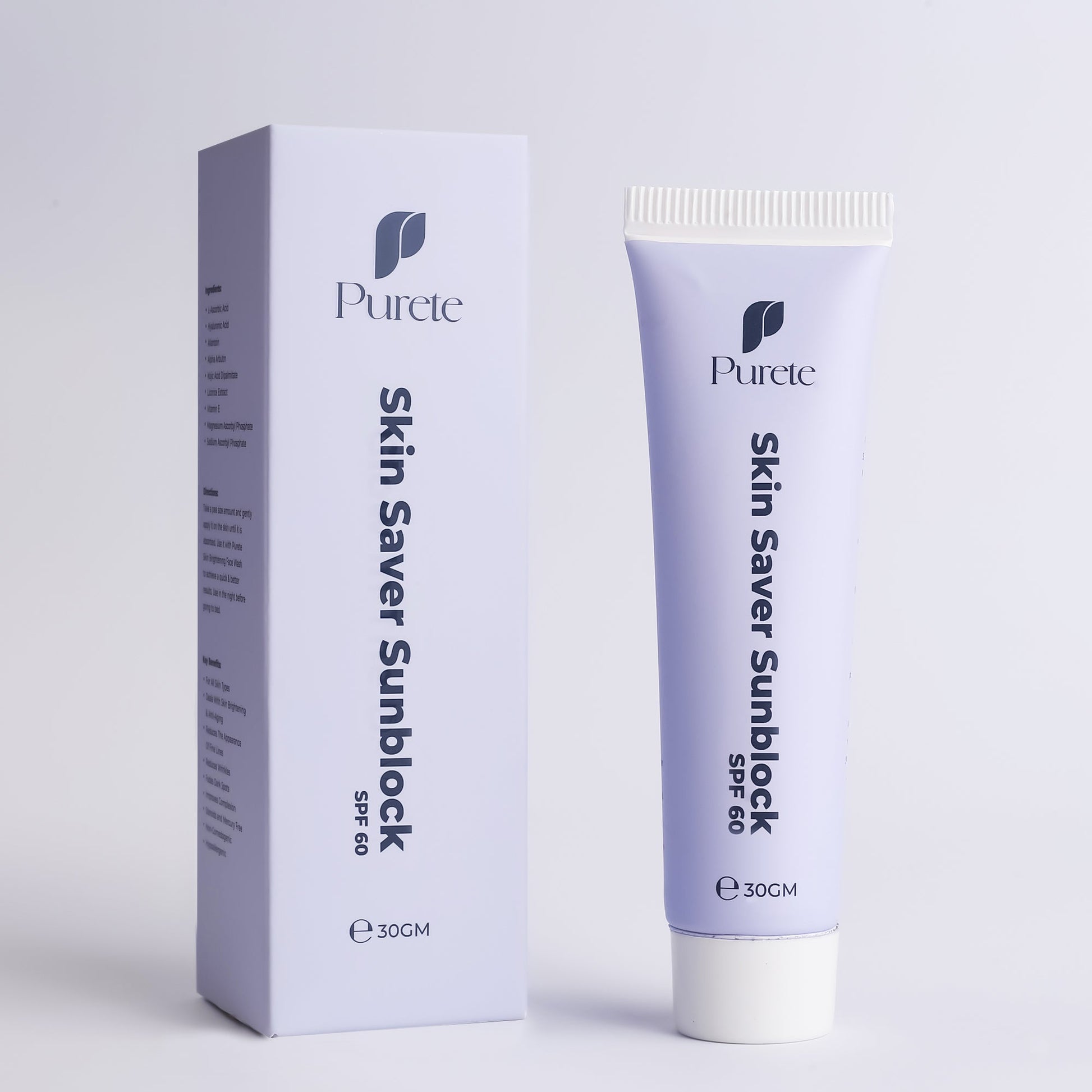 Skin Saver Sunblock - SPF 60 - 30GM - PURETE Skin Co.